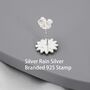 Sterling Silver Little Sunflower Flower Stud Earrings, thumbnail 7 of 12