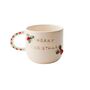 Handmade Merry Christmas Ceramic Mug With Holly Detailing And Festive Handle, thumbnail 2 of 3