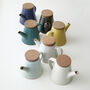 Fair Trade Handmade Glazed Stoneware Teapot, thumbnail 1 of 12