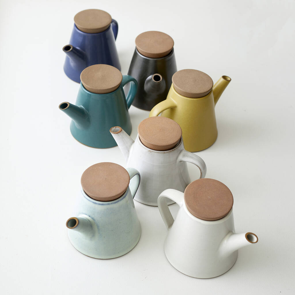 Fair Trade Handmade Glazed Stoneware Teapot, 1 of 12