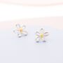 Dainty Forget Me Not Flower Stud Earrings, thumbnail 6 of 11