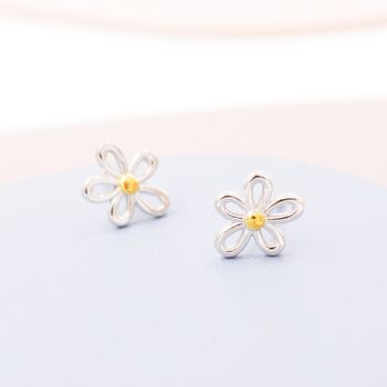 Dainty Forget Me Not Flower Stud Earrings, 6 of 11