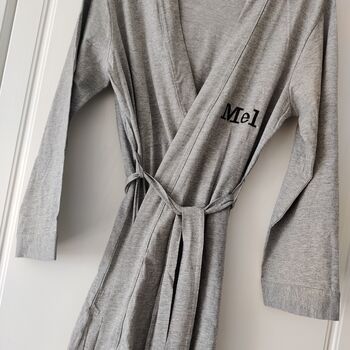 Personalised Cotton Wrap Style Dressing Gown, 3 of 11