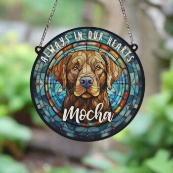 Labrador Chocolate Memorial Suncatcher, 6 of 6