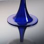 Handmade Supporto Blu Neck Wide Rim Glass Vase, thumbnail 3 of 5