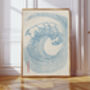 Japanese Vintage Blue Wave Art Print, thumbnail 1 of 3