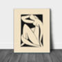 Matisse Black And Cream Nude Art Print, thumbnail 3 of 4