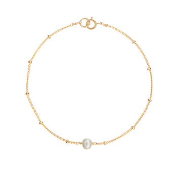 Gold Or Silver Delicate Pearl Satellite Bracelet, 4 of 9