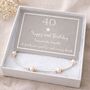 40th Birthday Sterling Silver Four Pearl Bracelet, thumbnail 4 of 5