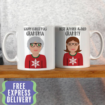 Personalised Christmas Mug For Granny, 2 of 6