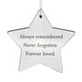 Memorial Mirrored Acrylic Star Hanging Decoration, thumbnail 2 of 5