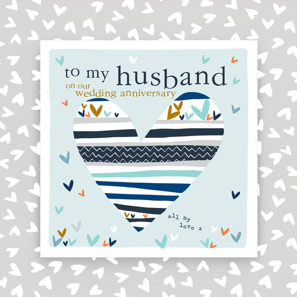 Husband Wedding Anniversary Card By Molly Mae® | notonthehighstreet.com