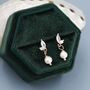 Marquise Cz Pair With Baroque Pearl Dangle Earrings, thumbnail 8 of 12