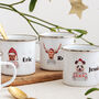 Festive Stag In A Jumper Personalised Christmas Mug, thumbnail 2 of 4