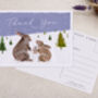 Christmas Bunny Rabbit Thank You A6 Postcard Pack, thumbnail 3 of 3