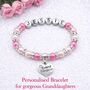 Great Granddaughter Gift Personalised Bracelet Birthday Gift Keepsake From Grandparents, thumbnail 2 of 12