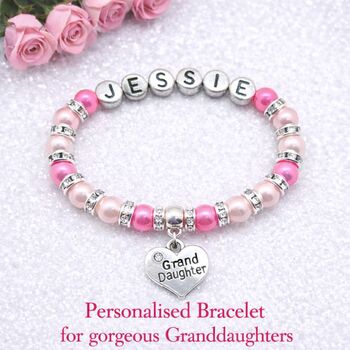 Great Granddaughter Gift Personalised Bracelet Birthday Gift Keepsake From Grandparents, 2 of 12