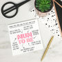 Personalised 'Things That Make You Mum To Be' Card, thumbnail 1 of 4