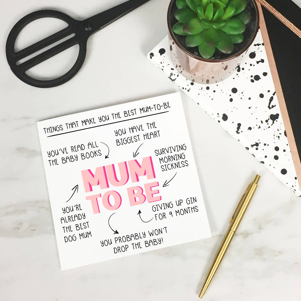 Personalised 'Things That Make You Mum To Be' Card, 1 of 4