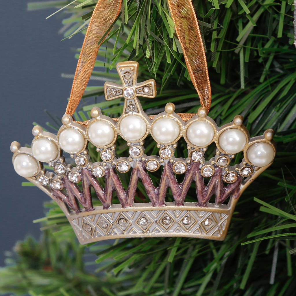 Princess Crown Hanging Christmas Tree Decoration By Dibor