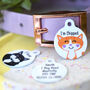 Cat ID Tag Personalised White Bold, thumbnail 8 of 12