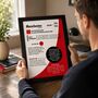 Personalised Birth Year Print Birthday Gift For Manchester United Fan, thumbnail 1 of 9