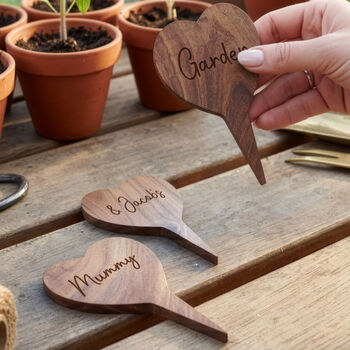 Green Heart Shaped Personalised Welly Boot Planter Gift, 4 of 5