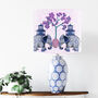 Chinoiserie Elephants, Pink And Blue Lampshade, thumbnail 5 of 9