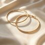 Statement Plain Gold Plated Hoop Earrings, thumbnail 1 of 5