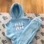 Personalised Luxury Tracksuit Pink Blue Or Grey, thumbnail 3 of 6