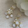 White Gold Plated Mother Of Pearl Earrings, thumbnail 1 of 5