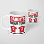 Daddys Dream Team Football Mug Dad Gift Fathers Day, thumbnail 4 of 10