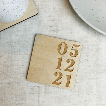 Personalised Custom Date Coaster, 2 of 6