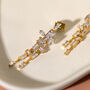 Diamante Long Geometrical Earrings, thumbnail 2 of 8