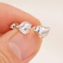 Mini Robin Bird Stud Earrings In Sterling Silver, thumbnail 6 of 11