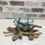 Medium Molten Glass Bowl On Driftwood Base, thumbnail 5 of 8