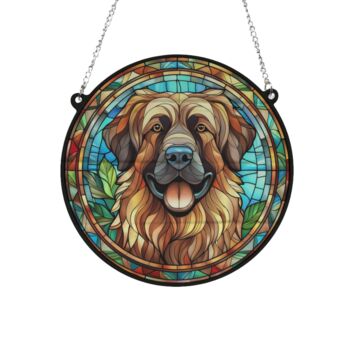 Leonberger Stained Glass Effect Suncatcher, 6 of 6