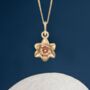 Tiny Daffodil Necklace In 18ct Gold Plated Silver, thumbnail 3 of 12