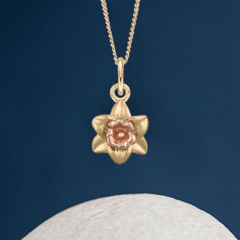 Tiny Daffodil Necklace In 18ct Gold Plated Silver, 3 of 12