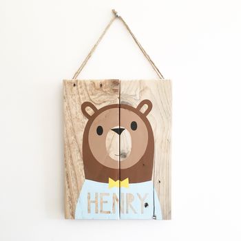 Personalised 'Oh Hello Bear' On Reclaimed Wood, 8 of 12
