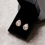 Rose Gold Plated Teardrop Crystal Stud Earrings, thumbnail 3 of 3