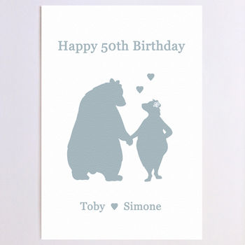 Personalised Bears In Love Birthday Card, 5 of 7