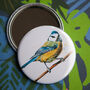 Inky Blue Tit Compact Pocket Mirror, thumbnail 1 of 5
