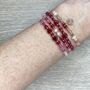 Ombre Red Bracelet With Pearls And Heart Charm, thumbnail 4 of 8