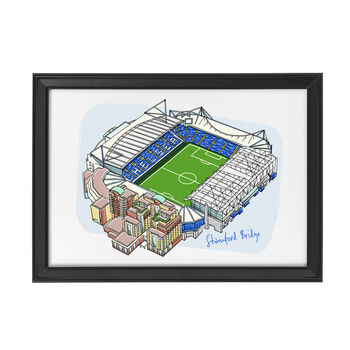 Personalised Chelsea Stadium Print, Stamford Bridge, 4 of 7