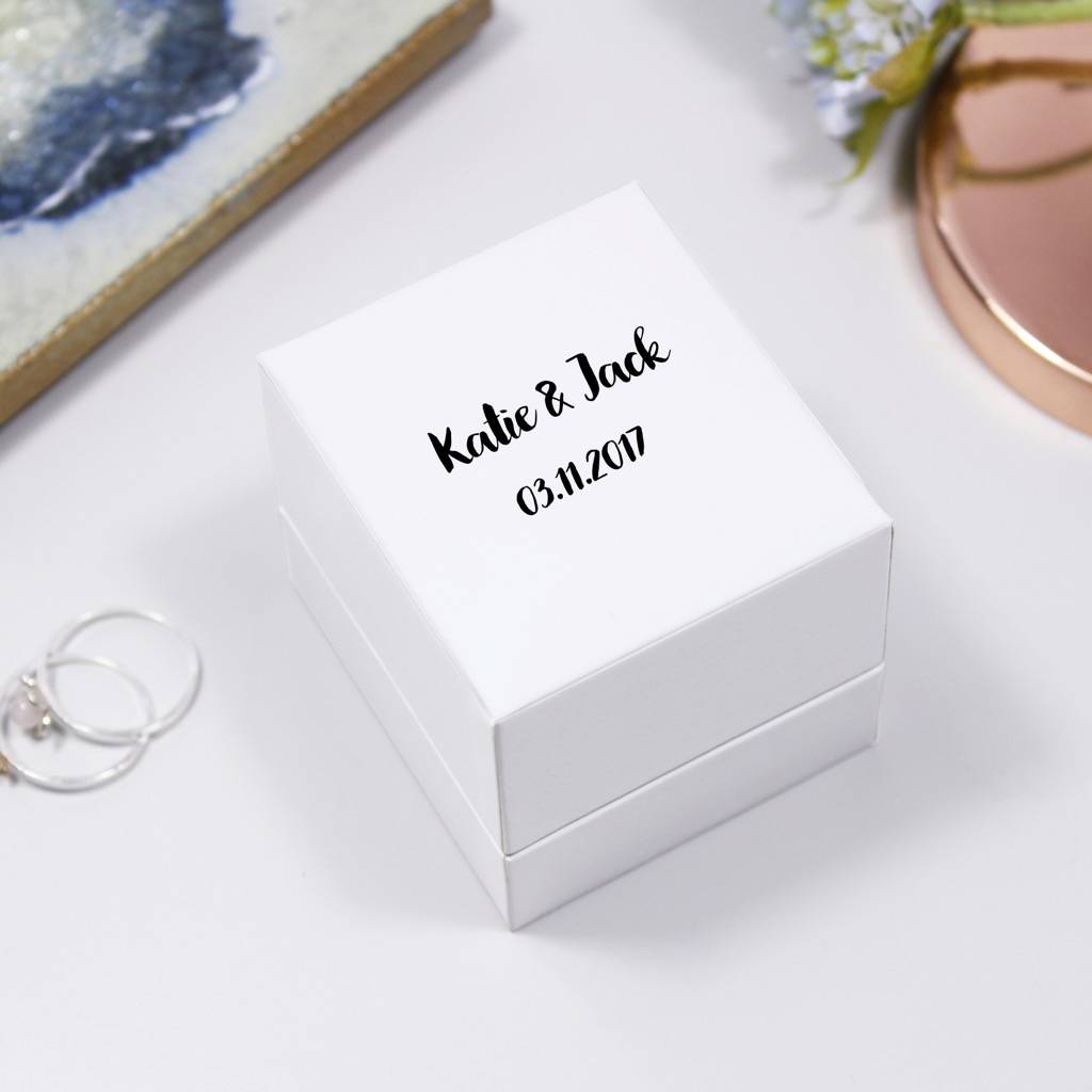 Wedding Day Personalised Ring Jewellery Box By Olivia Ltd