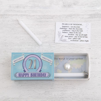 Happy 21st Birthday Candle And Freshwater Pearl Gift, 2 of 7