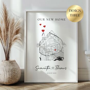 New Home Gift, Personalised Housewarming Gift, New Home Map Print, 5 of 5