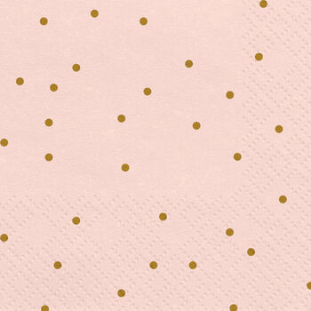 Pink And Gold Paper Party Napkins, 2 of 7