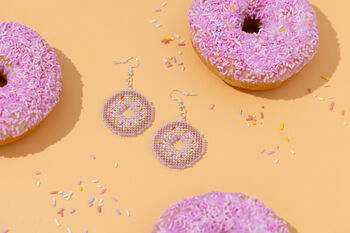 Make Your Own Donuts Earrings Counted Cross Stitch Kit, 2 of 4